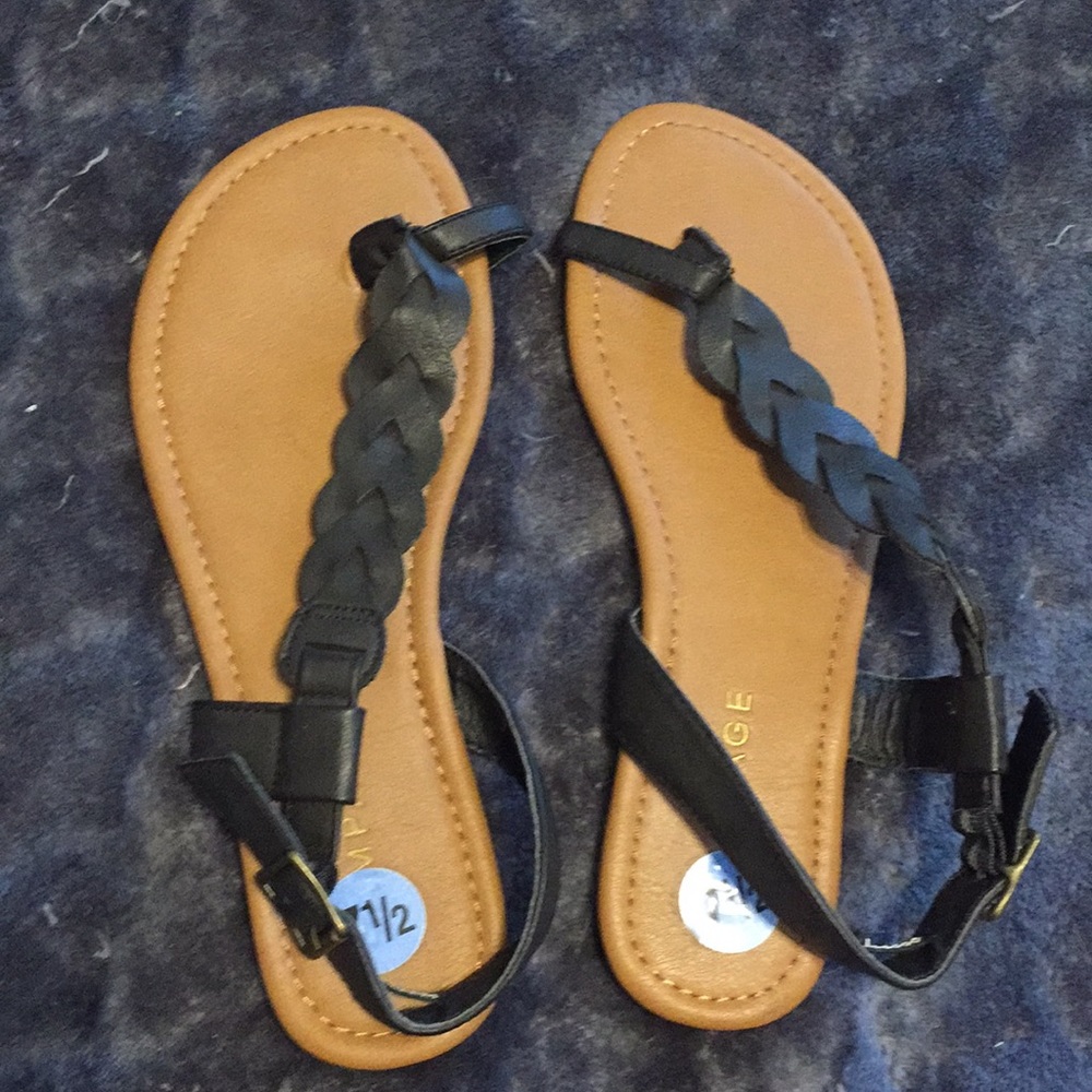 Rampage black loop sandals